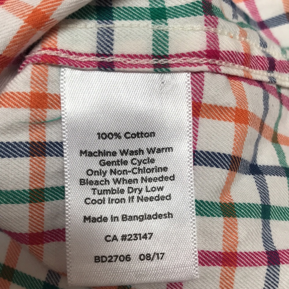 Talbots cotton window-check plaid shirt - Picture 7 of 7